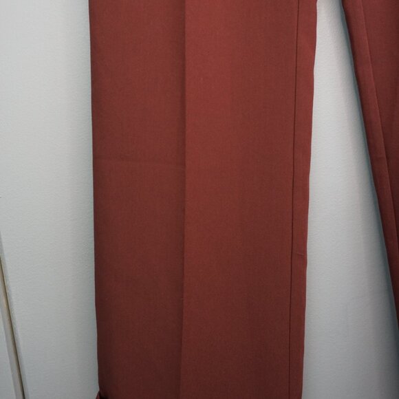 Paige Aracelli Pleated Cuff Hem Trouser Pants in Mahogany size 12 NWT - Picture 6 of 16